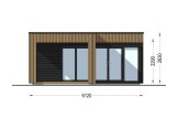 Garden room INES PLUS with L-shape terrace (Insulated, 34 + cladding), 6x6 m (20'x20'), 36 m² specification 2