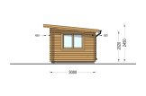 Garden Log Cabin With A Flat Roof DREUX (34 mm), 4x3 m (13'x10'), 12 m² specification 5