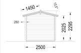Outdoor Sauna ELDA (44 mm), 2,5x2 m, 5 m² specification 4