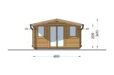 Garden Log Cabin OLYMP (34 mm), 4x3 m (13'x10'), 12 m² specification 2
