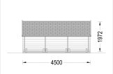 Outdoor Barrel Sauna With Changing Room HELGA 45 (46 mm), 4.5 m, ⌀ 1.97 m specification 3