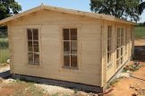 Log Cabin LEA With Shed Attached (34 mm), 7x4 m (23'x13'), 28 m² customer 1