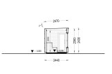 Outdoor Sauna OKO (34 mm + Cladding), 2.3x2.3 m, 4.1 m² specification 6