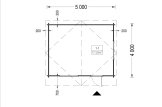 Log Cabin DREUX (66 mm), 5x4 m (16'x13'), 20 m² specification 1