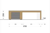 Single Wooden Garage SILVIA F (34 mm + cladding), 4x6 m (13'x20'), With Double Carport 6x6 m (18'x20') specification 2