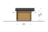 Garden Log Cabin OLYMP (34 mm), 4x3 m (13'x10'), 12 m² specification 3