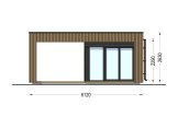 Garden room INES PLUS with front terrace (Insulated, 34 + cladding), 6x6 m (20'x20'), 36 m² specification 5