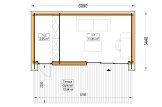 Garden room LAYLA (Insulated, 34 + cladding), 6x3 m (20'x10'), 15 m² specification 1