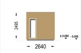 Outdoor Sauna DELLA (34 mm + Cladding), 2,6 x 2,6 m, 5 m² specification 2