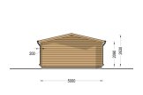 Single Wooden Garage CLASSIC S (44 mm), 5x6 m (16'x20'), 30 m² specification 4