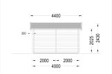 Outdoor Sauna ELDA (44 mm), 4x4 m, 16 m² (3 Rooms) specification 3