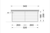 Garden Log Cabin LARISSA (28 mm), 5.2x2.7 m, 7 m² With 7 m² Terrace specification 4