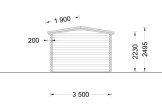 Garden Log Cabin NORA (34 mm), 7x3.5 m (23'x11'), 24 m² specification 5