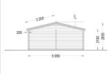 Log Cabin DREUX (44 mm), 6x6 m (20'x20'), 36 m² specification 4