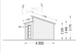 Garden Log Cabin ALABAMA (34 mm), 4.5x4.5 m (15'x15'), 20 m² specification 3