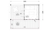 Garden Log Cabin LILI (34 mm), 6x3 m (20'x10'), 8 m² specification 1