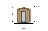Garden Office Pod EMMY (Insulated, 34 mm + Cladding), 2x2 m (6'6" x 6'6"), 4 m² specification 3