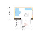 Garden Office Pod TONIA (Insulated, 34 mm + Cladding), 3x2 m (10' x 6'6"), 6 m² specification 1