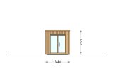 Outdoor Sauna OKO (34 mm + Cladding), 2.3x1.6 m, 2.7 m² specification 2
