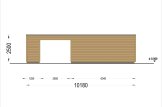 Double Wooden Garage SILVIA F (34 mm + cladding), 6x6m (20'x20'), With Single Carport 4x6 m (13'x20') specification 4