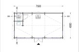 Log Cabin MARION (34 mm) 7.5x4m (25'x13'), 30 m² specification 1