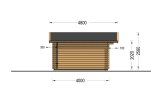 Log Cabin LILLE (44 mm), 5x4 m (16'x13'), 20 m² specification 3
