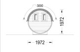 Outdoor Barrel Sauna HELGA 30 (46 mm), 3.0 m, ⌀ 1.97 m specification 4