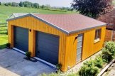 Double Wooden Garage SILVIA DUO (34 mm + Cladding), 6x6 m (20'x20'), 36 m² customer 1