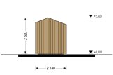 Garden Office Pod TONIA (Insulated, 34 mm + Cladding), 2x2 m (6'6" x 6'6"), 4 m² specification 4