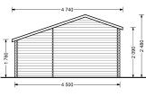 Garden Log Cabin BENINGTON (34 mm), 4.5x3 m (15'x10'), 13 m² specification 4