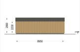 Triple Wooden Garage SILVIA TRIO (34 mm + Cladding), 9x6 m (30'x20'), 54 m² specification 4