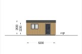 Single Wooden Garage Roof SILVIA (34 mm + Cladding), 3.2x5.2 m (11'x17'), 16.6 m² specification 3
