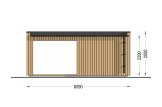 Garden room INES with terrace (Insulated, 34 + cladding), 6x3 m (20'x10'), 18 m² specification 4