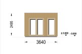 Outdoor Sauna With Changing Room DELLA (34 mm + Cladding), 3,6 x 2,1 m, 5,5 m² specification 5