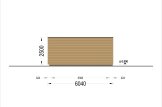 Double Wooden Garage SILVIA F (34 mm + cladding), 6x6 m (20'x20'), With Carport (directly in front) 6x6 m (20'x20') specification 5