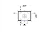 Log Cabin Shed NANO (28 mm), 2.5x2 m (8'x7'), 5 m² specification 1