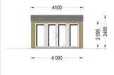 Garden Office Room TINA (Insulated, 34 + Cladding), 4x4 m (13'x13'), 12 m² specification 2