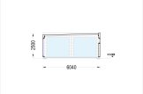 Double Wooden Garage SILVIA F (34 mm + cladding), 6x6 m (20'x20'), With Carport (directly in front) 6x6 m (20'x20') specification 6