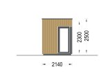 Garden Office Pod PREMIUM L (Insulated PLUS, 34 mm + Cladding), 2x2 m (6'6" x 6'6"), 4 m² specification 3
