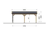Single Wooden Carport CLASSIC, 3x6 m (10'x20'), 18 m² specification 5