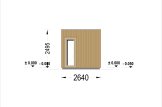 Outdoor Sauna With Changing Room DELLA (34 mm + Cladding), 6,1 x 2,6 m, 12.5 m² specification 2