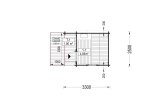 Outdoor Sauna VIGOR (44 mm), 3.3x2.5 m, 4.85 m² specification 1