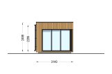 Garden room AMARA (Insulated, 34 + cladding), 4x3 m (13'x10'), 12 m² specification 3