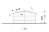 Outdoor Sauna ELDA (44 mm), 5x5 m, 25 m² (3 Rooms) specification 4
