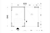 Single Wooden Garage SILVIA F (34 mm + cladding), 4x6 m (13'x20'), With Single Carport 4x6 m (13'x20') specification 1