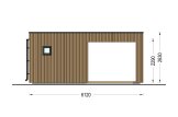 Garden room INES PLUS with front terrace (Insulated, 34 + cladding), 6x6 m (20'x20'), 36 m² specification 3
