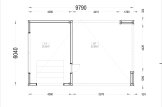 Single Wooden Garage SILVIA F (34 mm + cladding), 4x6 m (13'x20'), With Double Carport 6x6 m (18'x20') specification 1