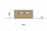 Single Wooden Garage SILVIA F (34 mm + cladding), 4x6 m (13'x20'), With Single Carport 4x6 m (13'x20') specification 3