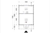 Log Cabin TIPI (44 mm), 4.5x7 m (15'x23'), 23 m² + 14 m² Loft specification 1