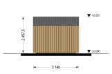 Garden Office Pod TONIA (Insulated, 34 mm + Cladding), 3x3 m (10' x 10'), 9 m² specification 3